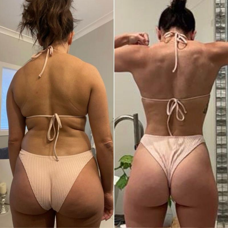 Glute training transformation
